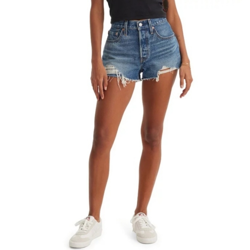 Levi's 501 Denim Cutoff Shorts Size 31 High Rise All Cotton NEW NWT
